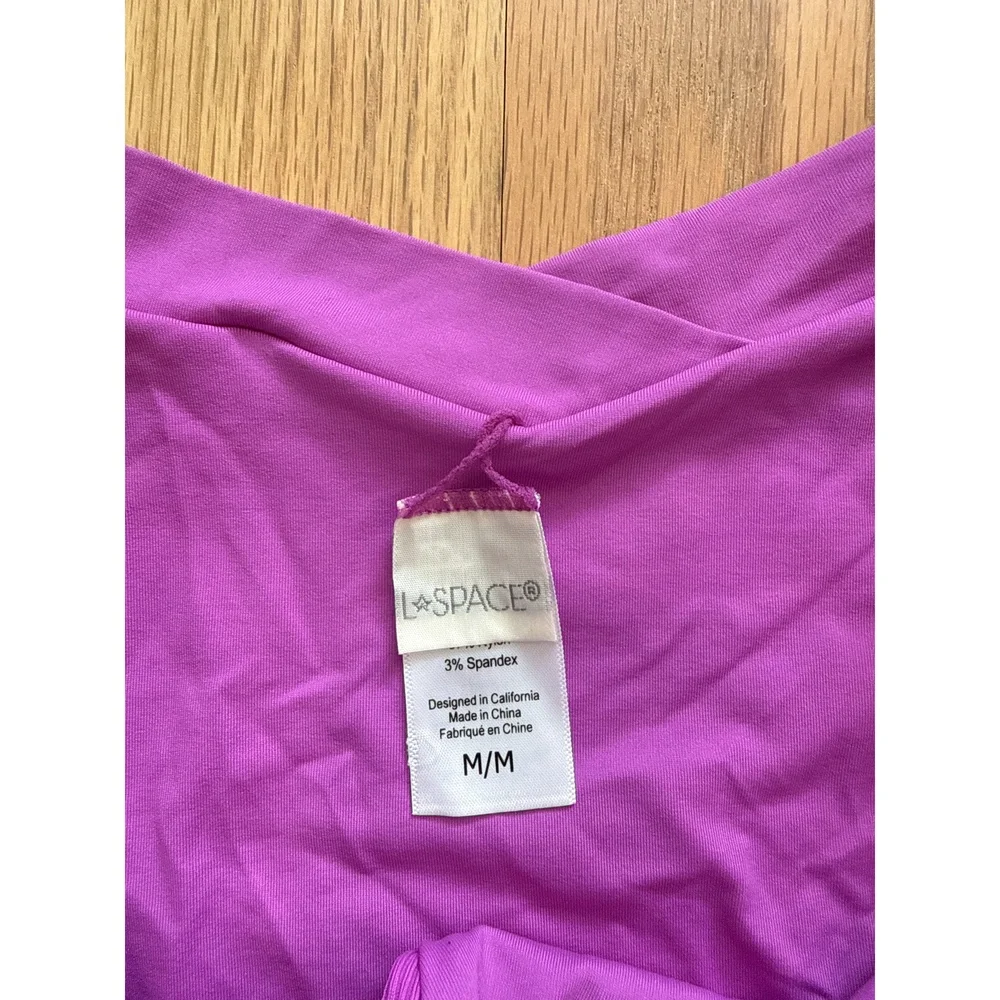 L Space Pratt Bikini Set Triangle Top High Cut Bottom - both size M