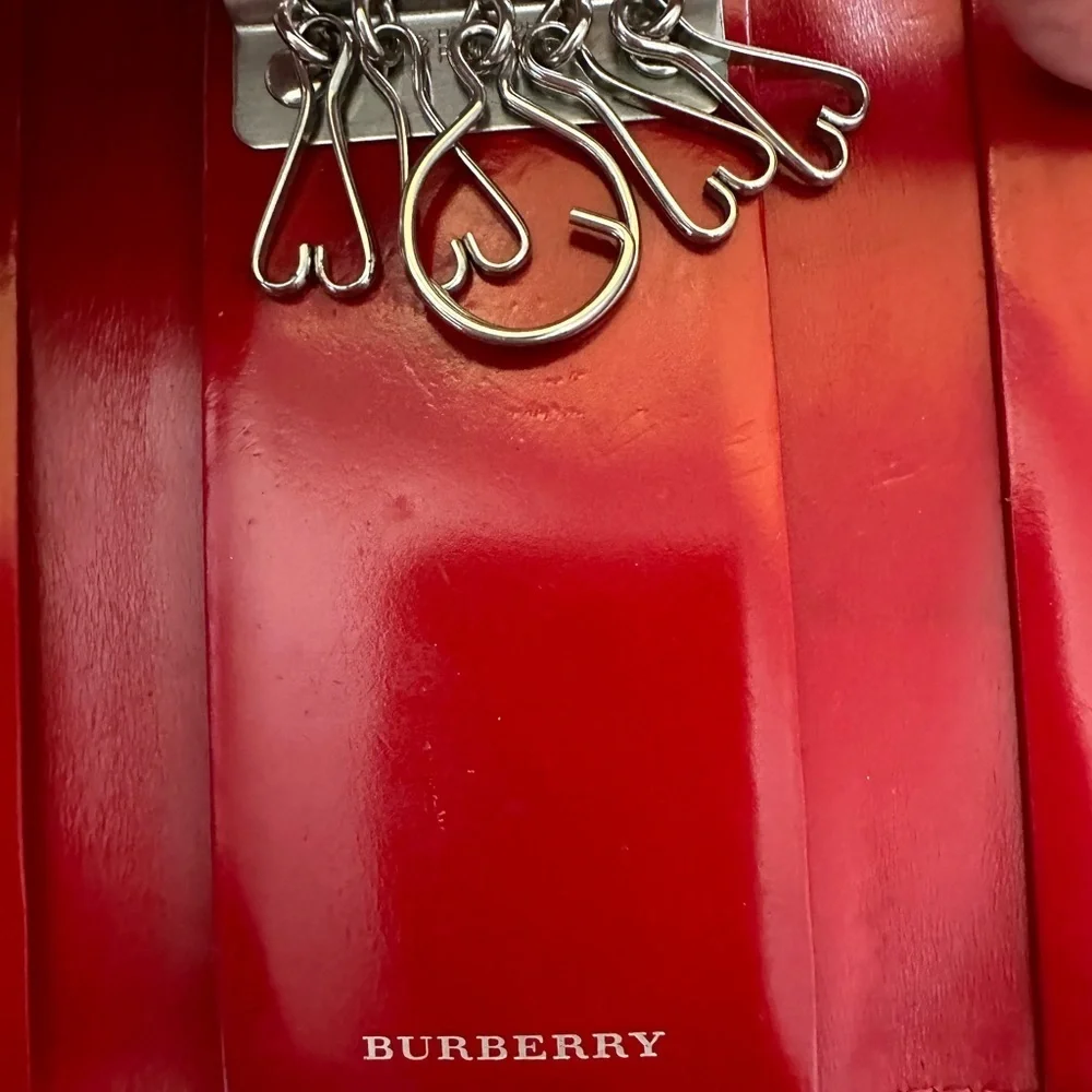Burberry red patent