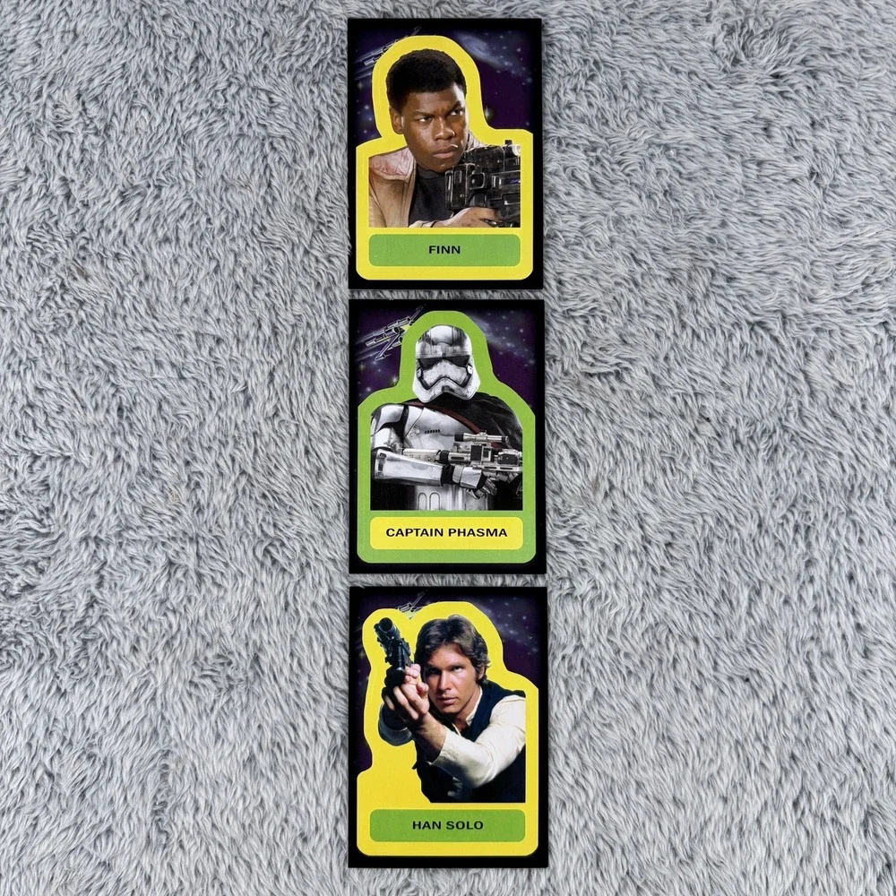 2015 Topps Star Wars The Force Awakens Sticker Card Lot Finn Phasma Han Solo