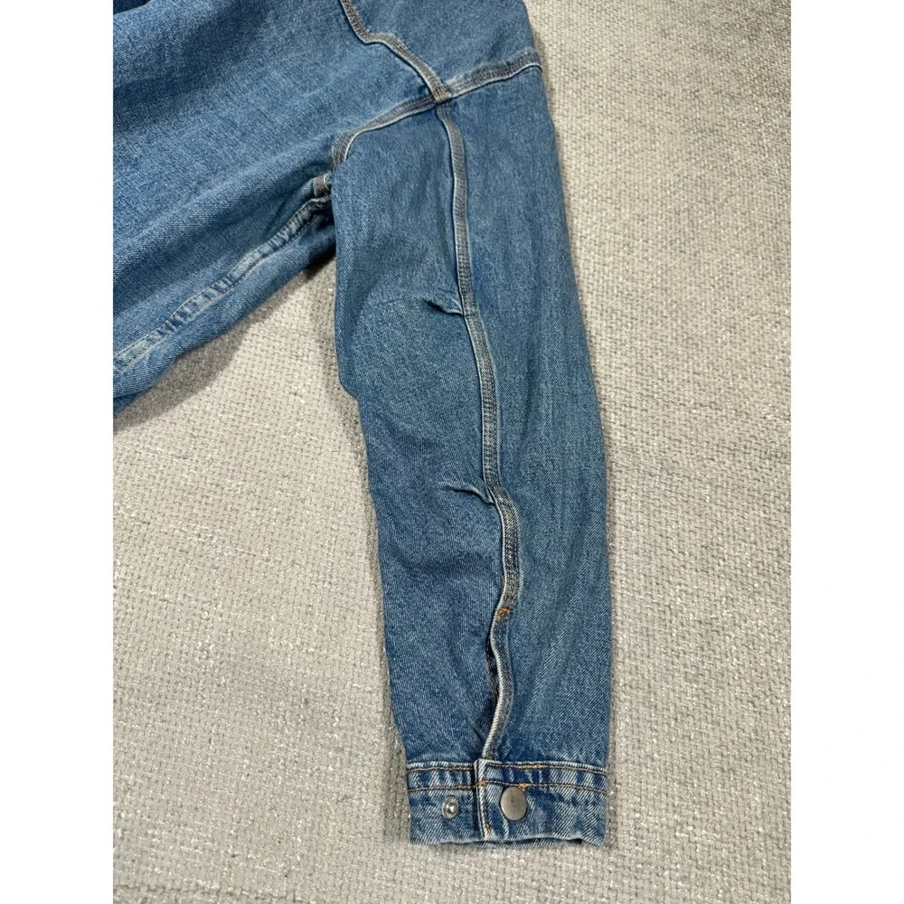 HM Denim Jacket Mens Small Blue Jean Workwear Corduroy Collar