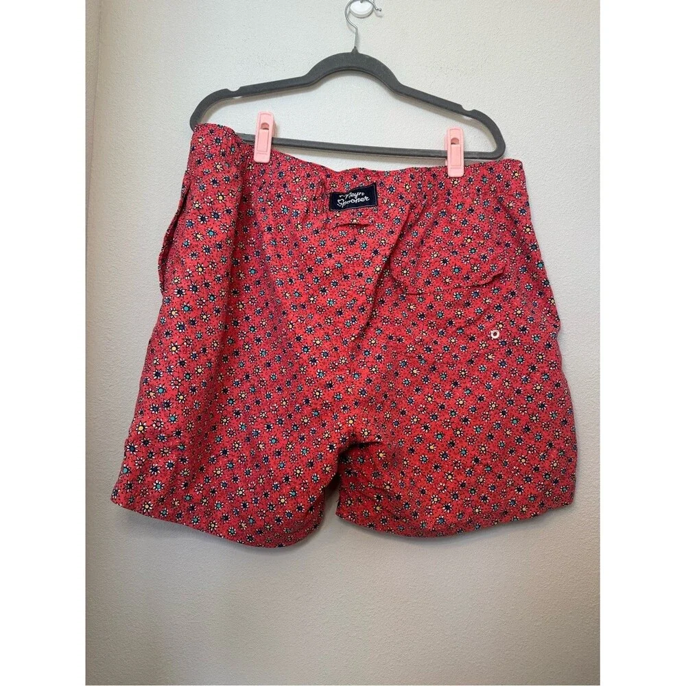 Reyn Spooner Floral Sun All Over Print Red Swim Trunks