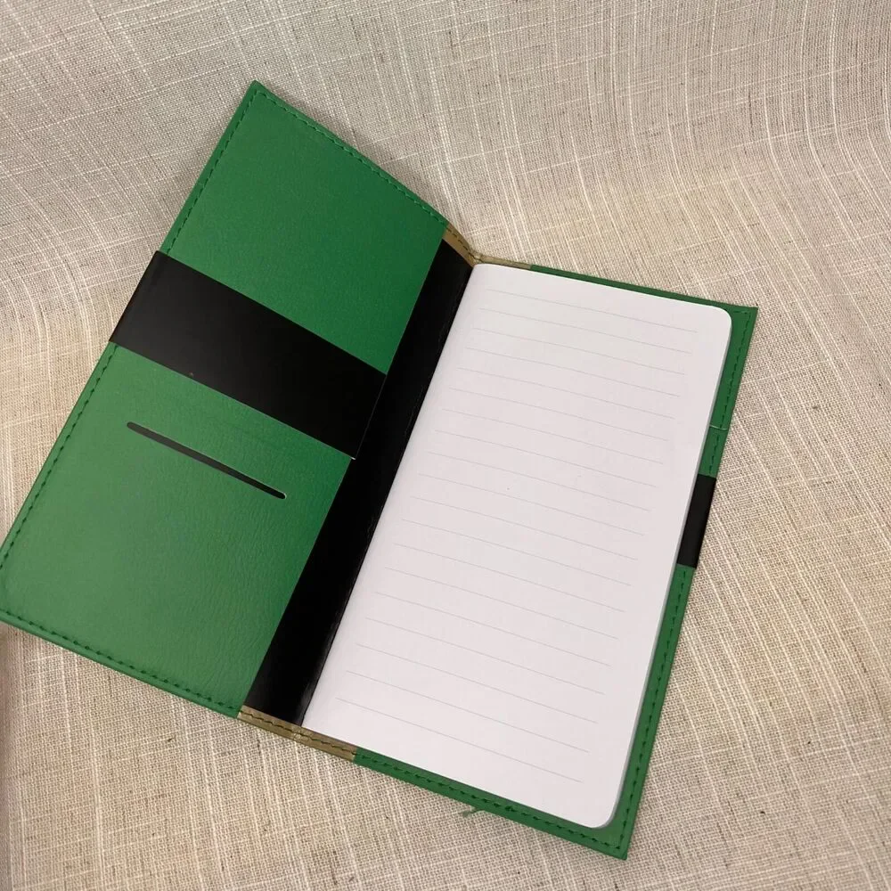 Jonathan Adler Faux Leather Tiger Travel Journal Green Safari Removable Folio