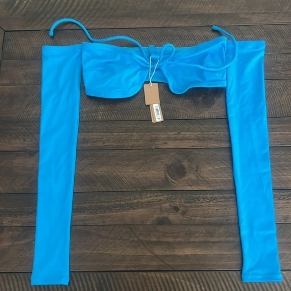Skims Swim Long Sleeve Bikini Top