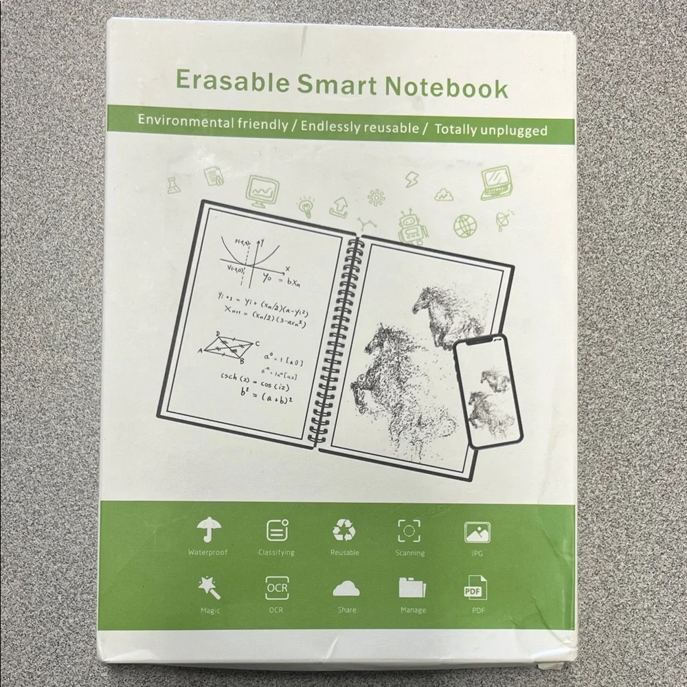 ❤️NWT Erasable Notebook - Green Technology