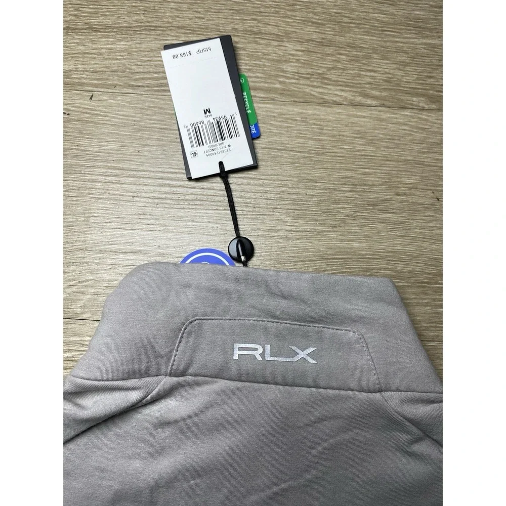 *NWT* Men Medium RLX Ralph Lauren Golf Performance Hybrid Mockneck Vest Grey/Red