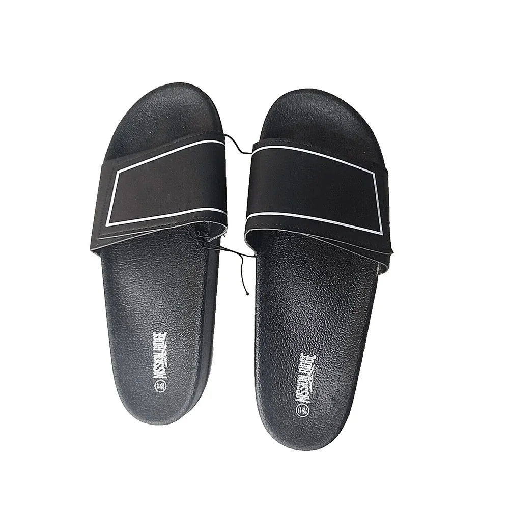 Mission‎ Ridge Men's Slides Black Strap Sandals Shoes Size 10/11 Brand New