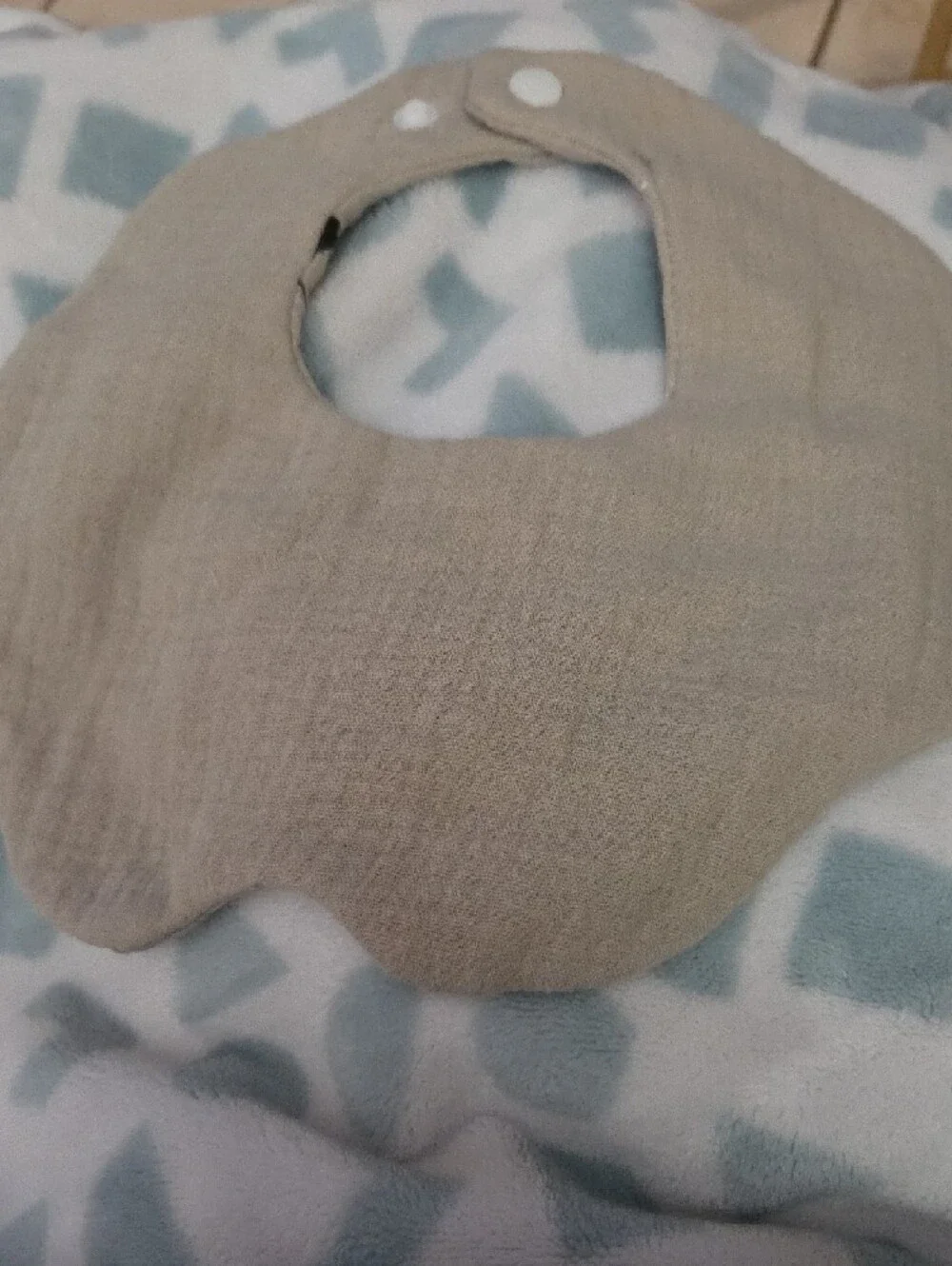 Bib Little Panda Beige Baby Bib - Soft Cotton NWOT
