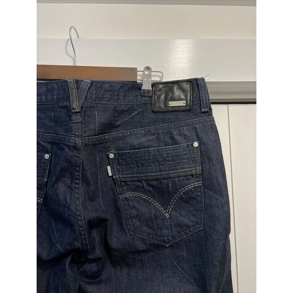 Levi's Silvertab Jeans‎ Mens Tag 38x32 Actual 37x33 DARK Straight Denim Pants