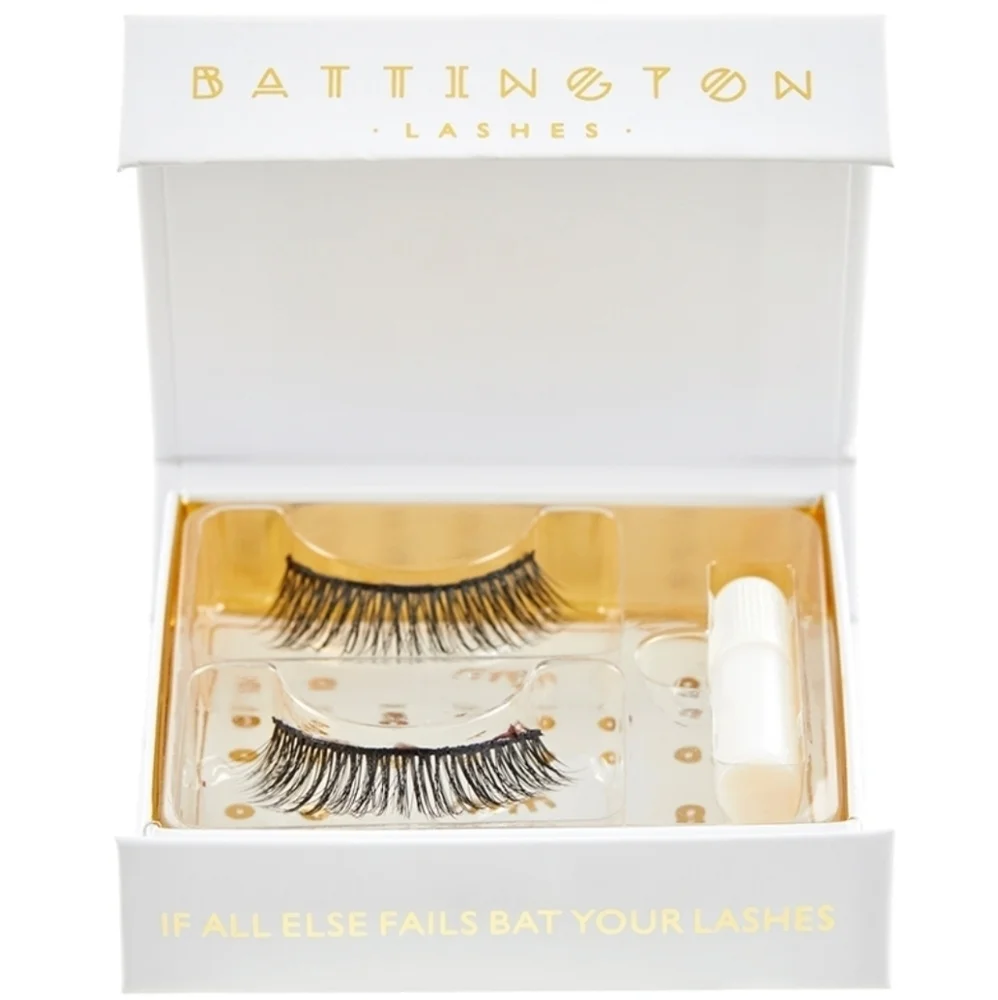 BATTINGTON Monroe 3D‎ Handmade Silk Lashes Volume Glue Kit Black Up to 25 Uses