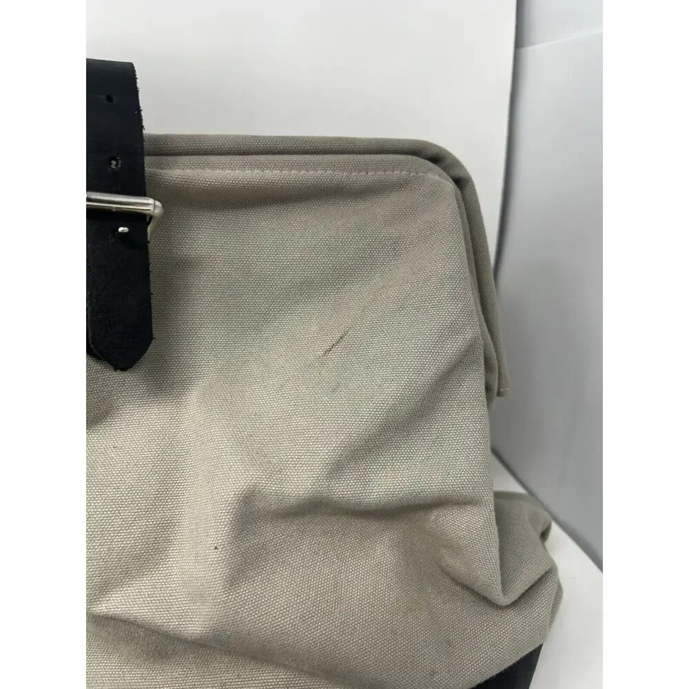 Schoolhouse Electric Tradesman Bag Weekender gray Canvas &‎ Leather USA Made