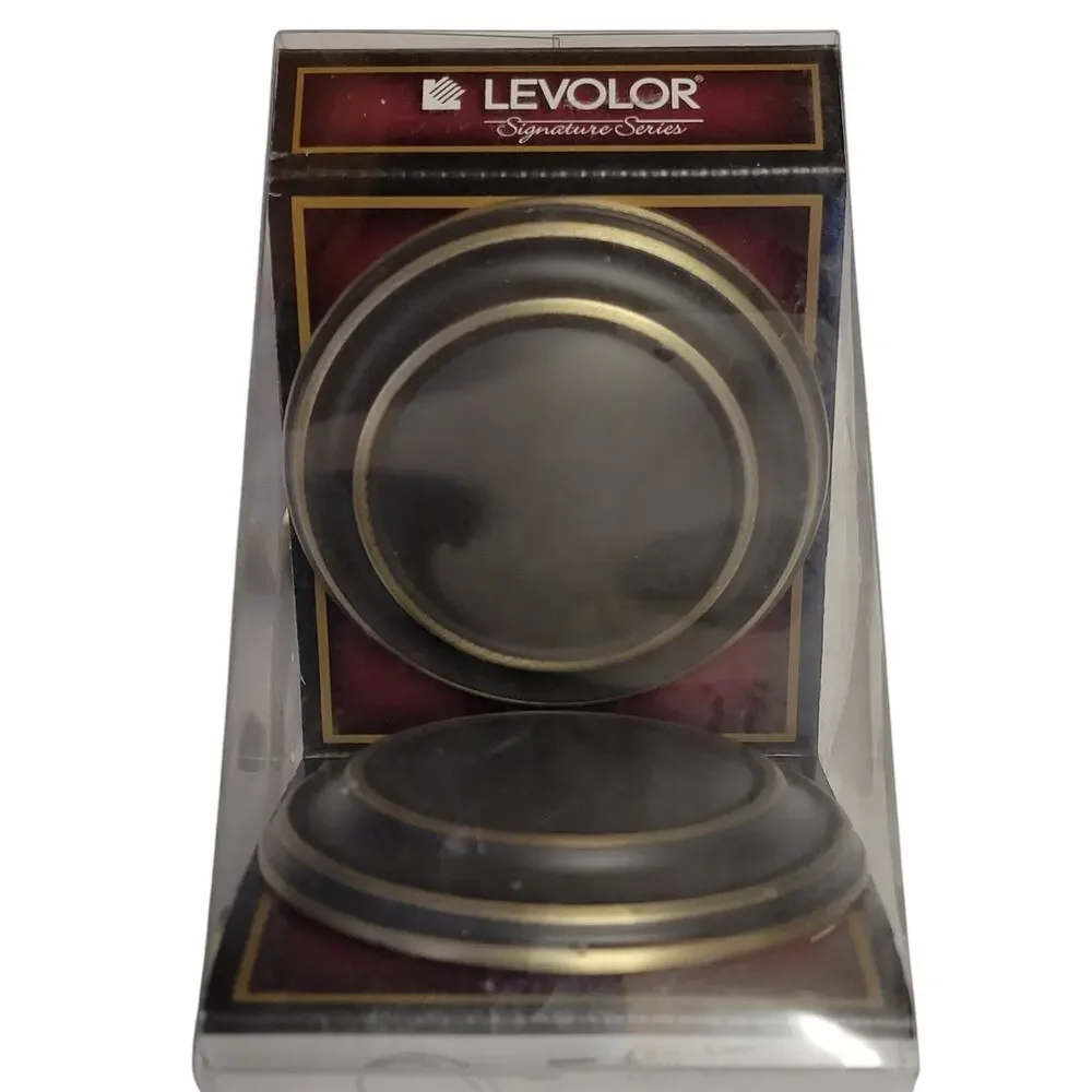Levolor Drapery Holdbacks Wilshire Round Medallion Brushed Bronze‎ 2 Pk Drapes