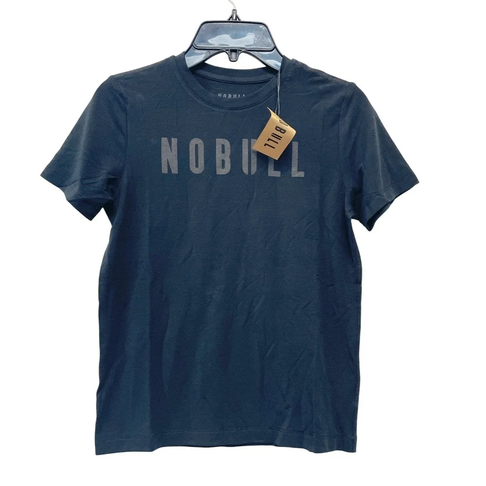 NoBull Kid's Unisex‎ Black Stretchy Training Athletic Casual Shirt Size Small