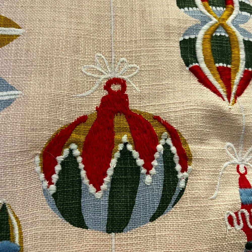 Threshold embroidered square