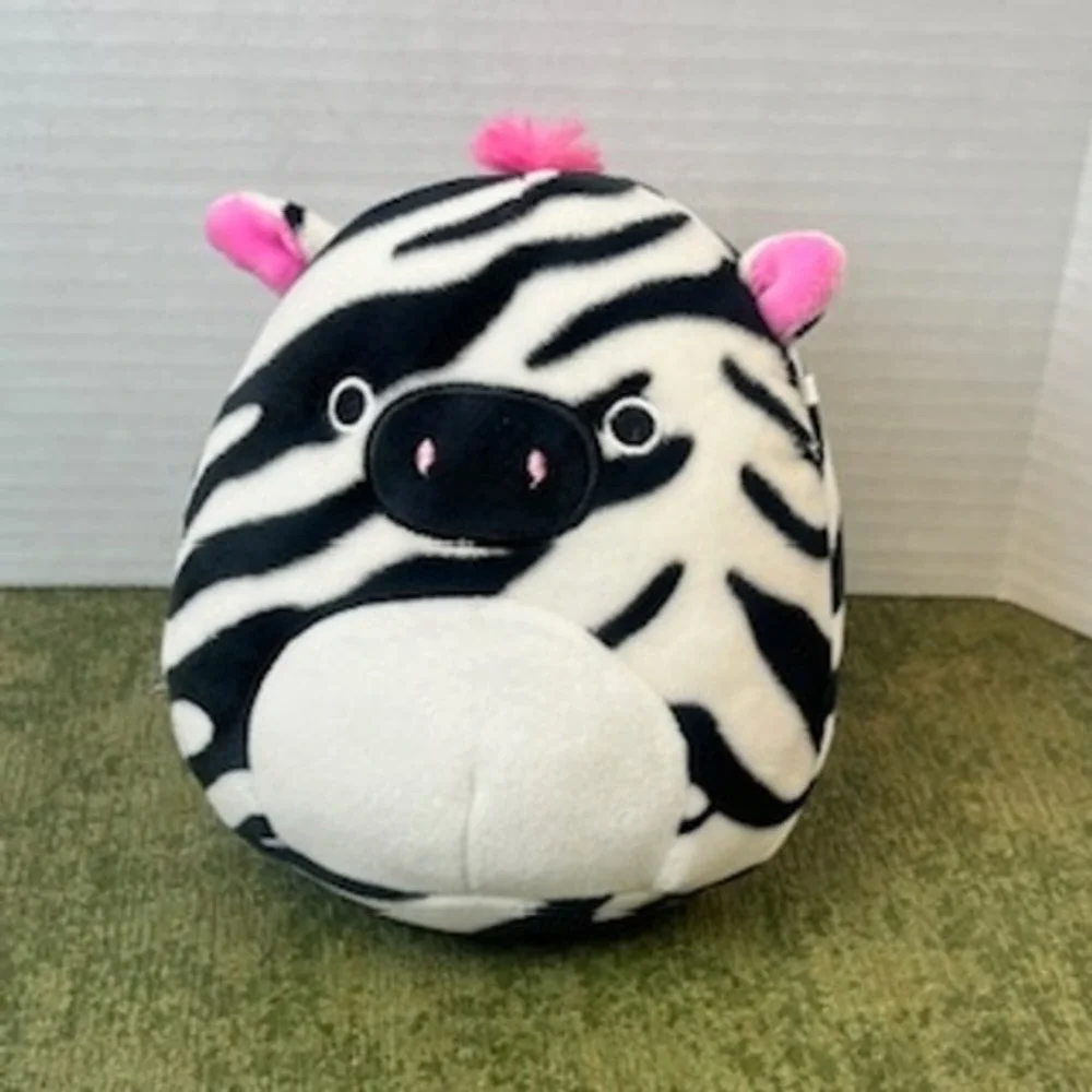 Squishmallows Zebra Plush Black White Pink Tracy 8 Inch‎ Stuffed Animal Toy