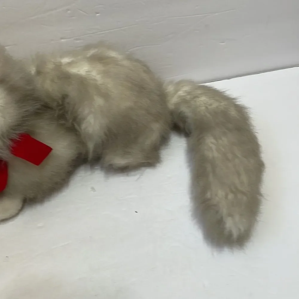 VINTAGE RUSS NIKKI GRAY PLUSH CAT WITH GREEN EYES‎