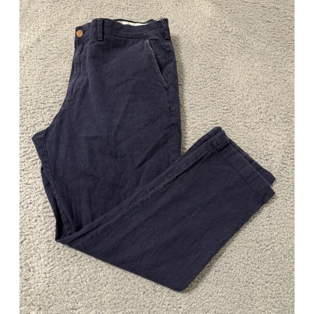 J. CREW‎ Sutton Chino Pants Mens 38 Navy Blue Flat Front Dress Slacks Trousers