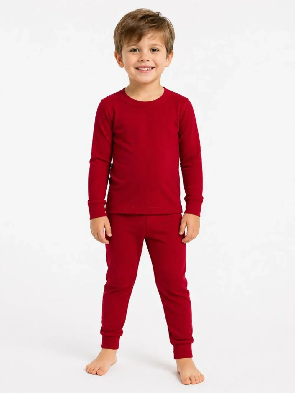 Kids HANNA ANDERSSON Red Cotton 2 Pc Pajama PJ Set Red Sz 5 (110)
