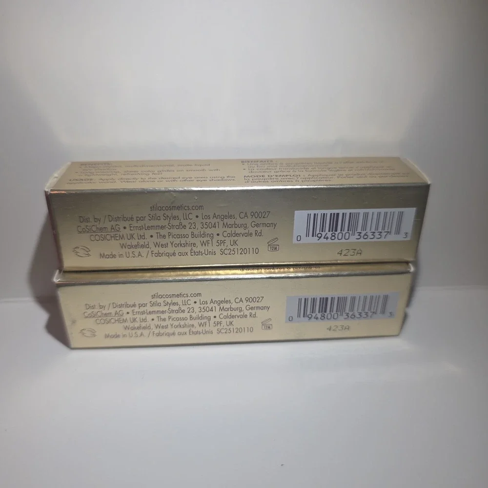 STILA Suede Shade Liquid Eye Shadow Sheer Terracotta Full Size NIB Set Of 2
