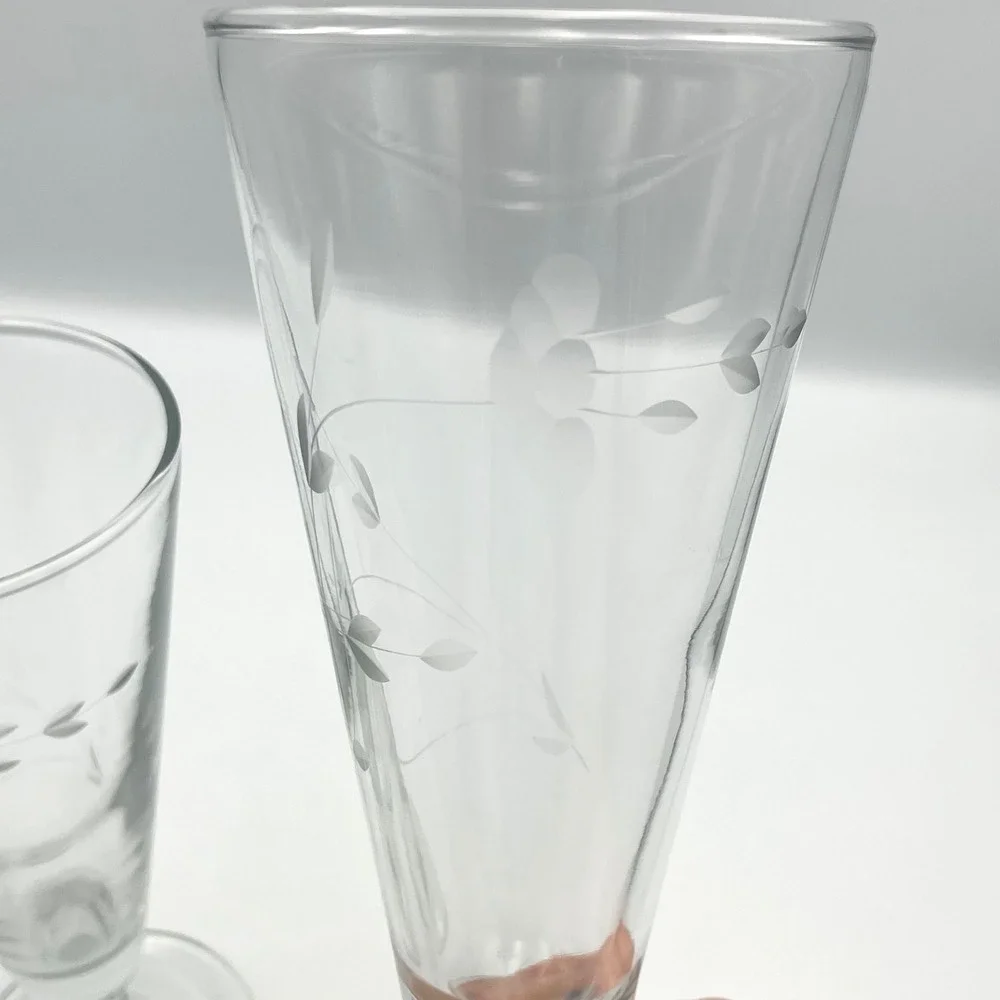 Princess House Heritage Set of 4 Crystal Pilsner Glass 7.5