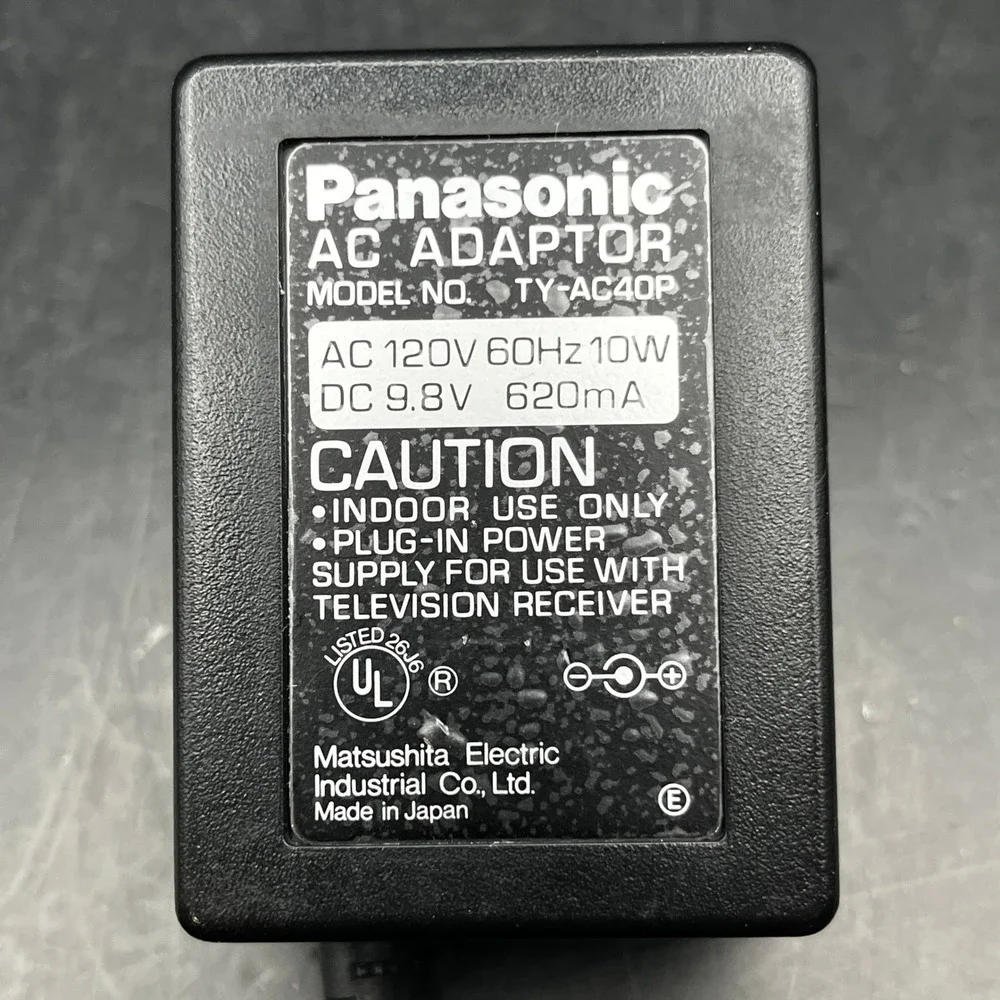 Panasonic AC ADAPTOR TY AC40P‎ 120V 60Hz 10W DC 9.8V 620mA Power Supply