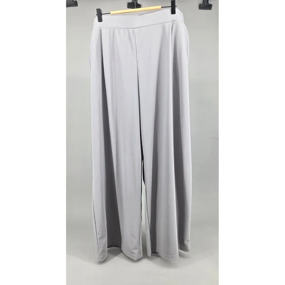 Halara Wide Leg‎ Pants Womens 3X Gray High Waisted Athleisure Loungewear Comfort