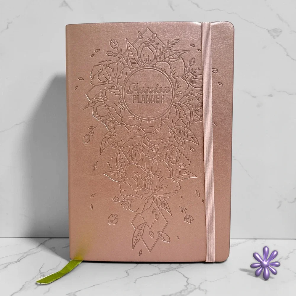 Passion Planner Daily Undated Radiant Rose Gold Planner | New Unused | 5.8