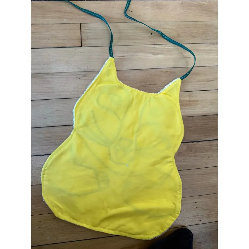 Unique heavy duty animal character‎ bib in yellow