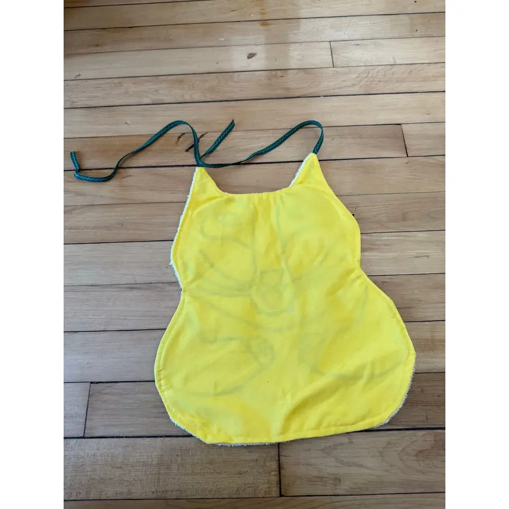 Unique heavy duty animal character‎ bib in yellow