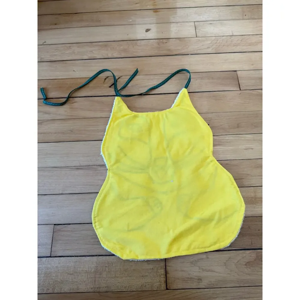 Unique heavy duty animal character‎ bib in yellow