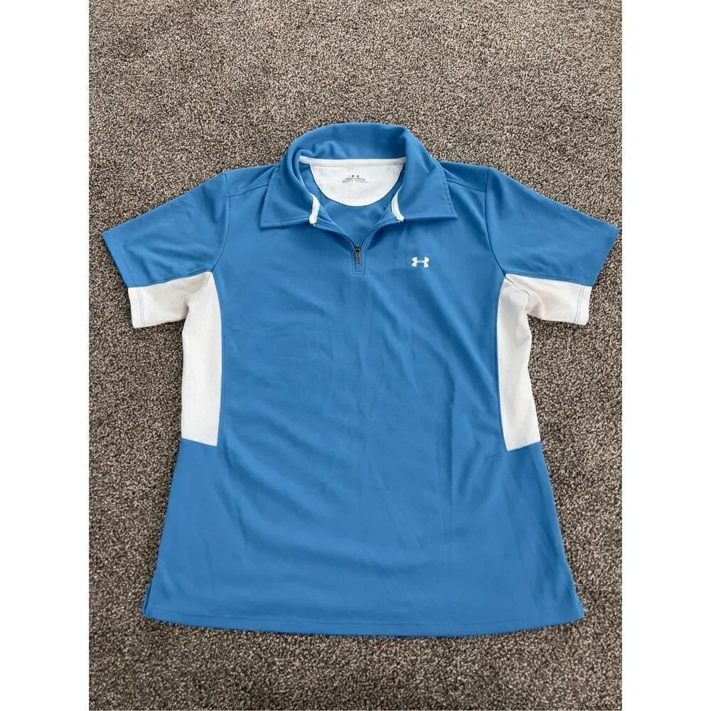 Under Armour youth large zip front polo