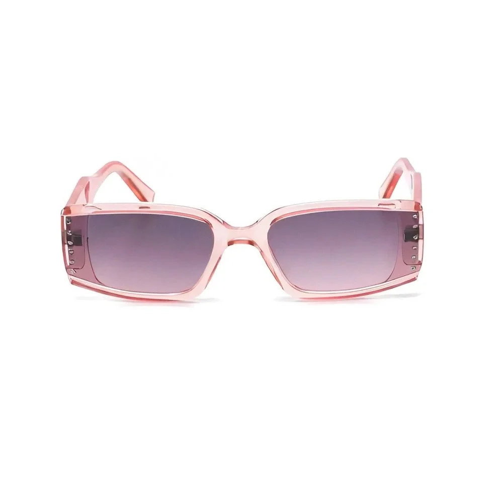 Pink Rectangular Sunglasses Women Streetwear Aesthetic Hip Hop Festival Eyewear