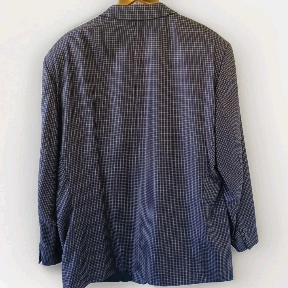 Brandini Le Collezioni Men's Wool Silk Blend Plaid Blazer 46R‎