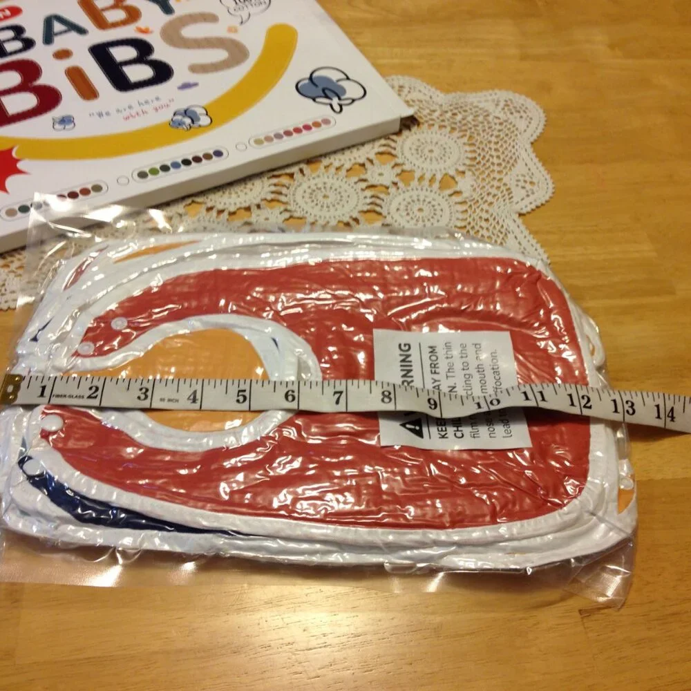 100% cotton baby bibs, pack of 8 new bibs, multiple colors