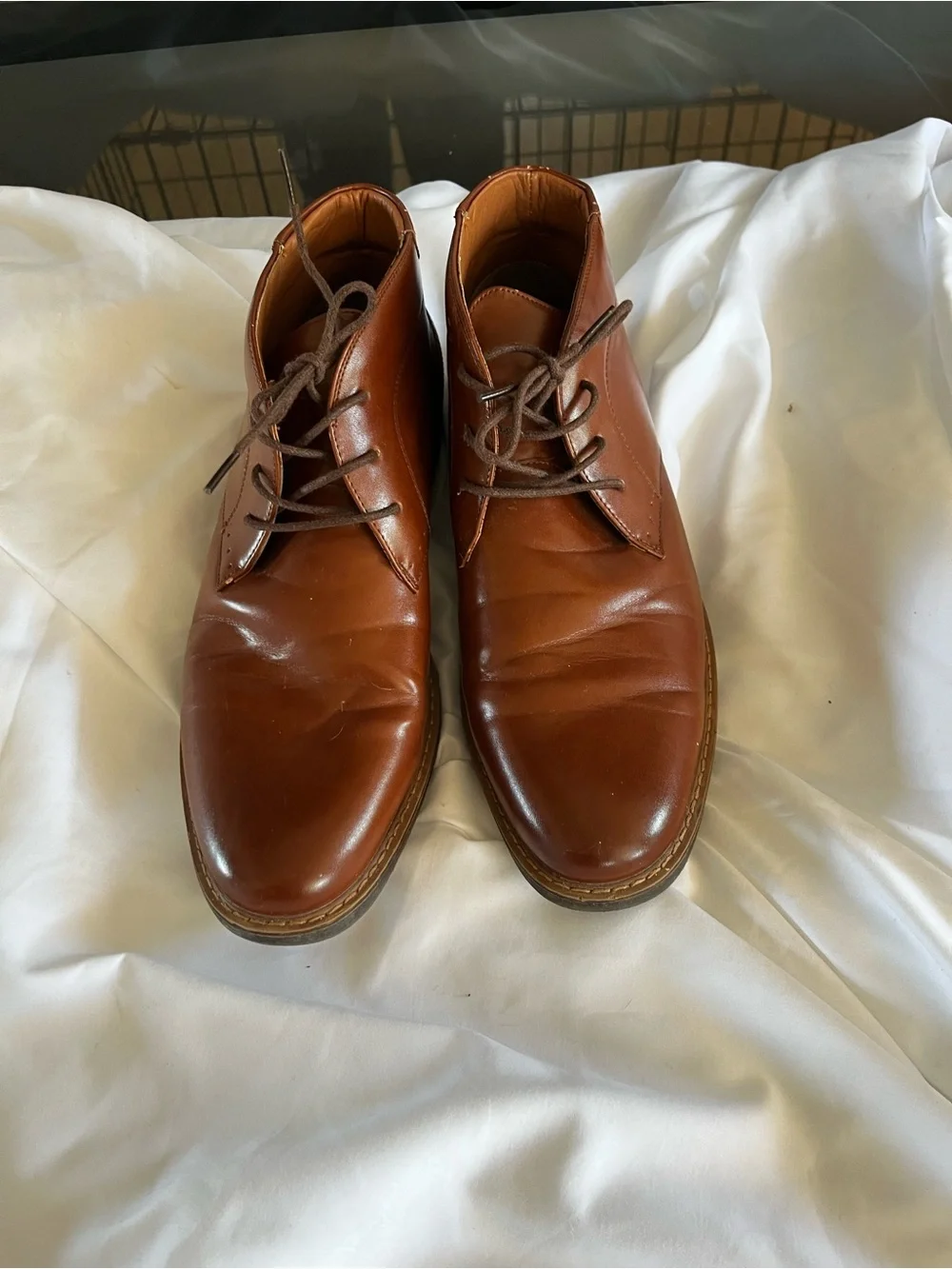 Nunn Bush Men's Tan/Brown Leather Chukka Boots - Lace-Up