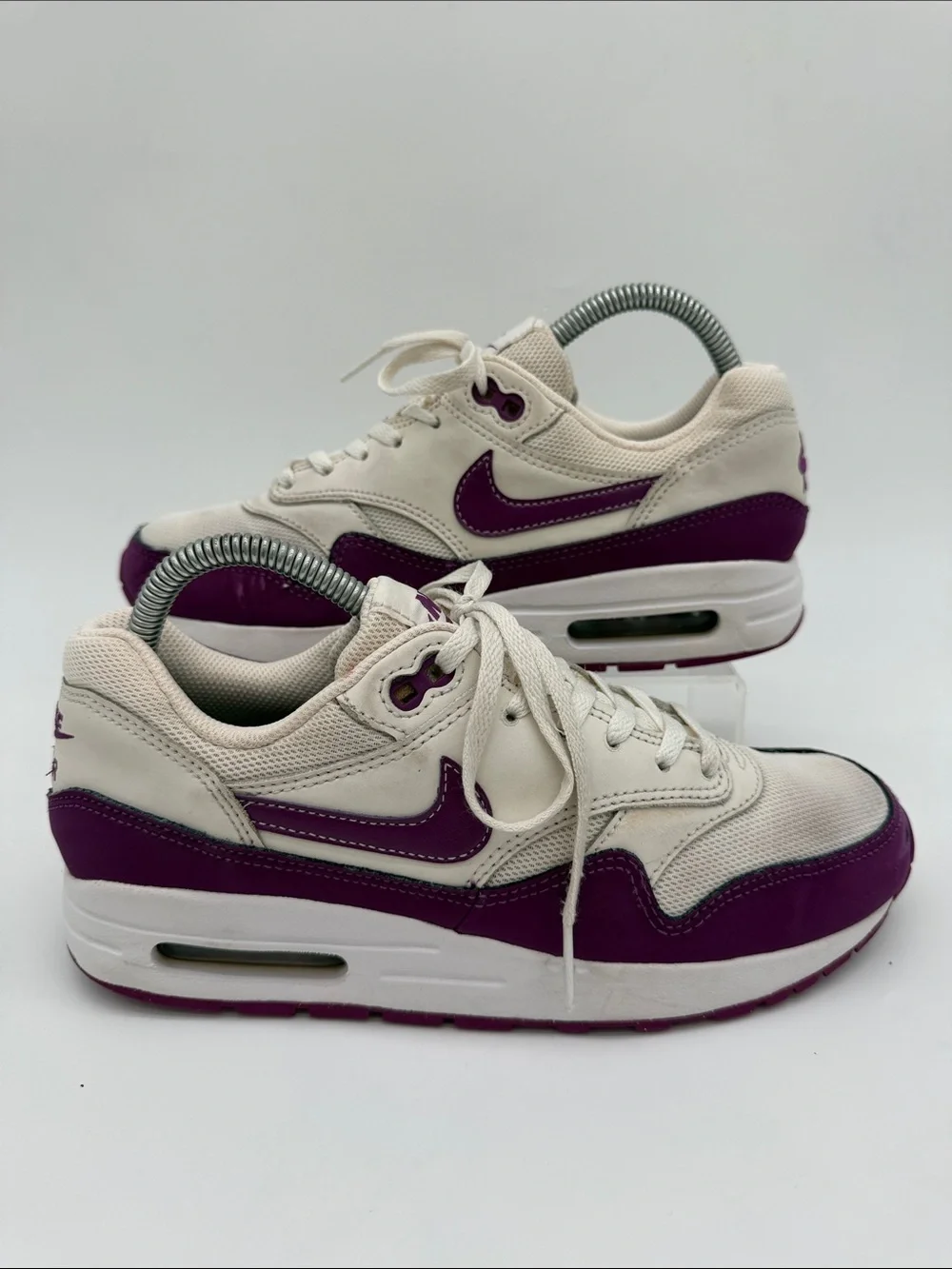 Nike Air Max 1 GS 'White Viotech' Youth Size 6
