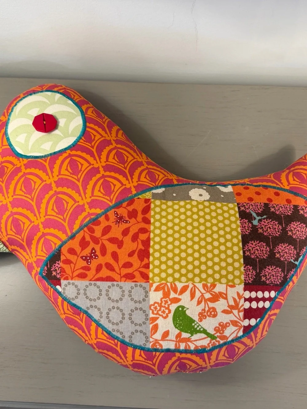 Handmade patchwork bird