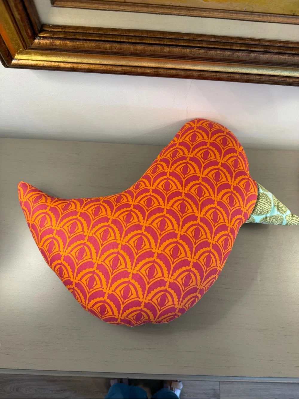 Handmade patchwork bird