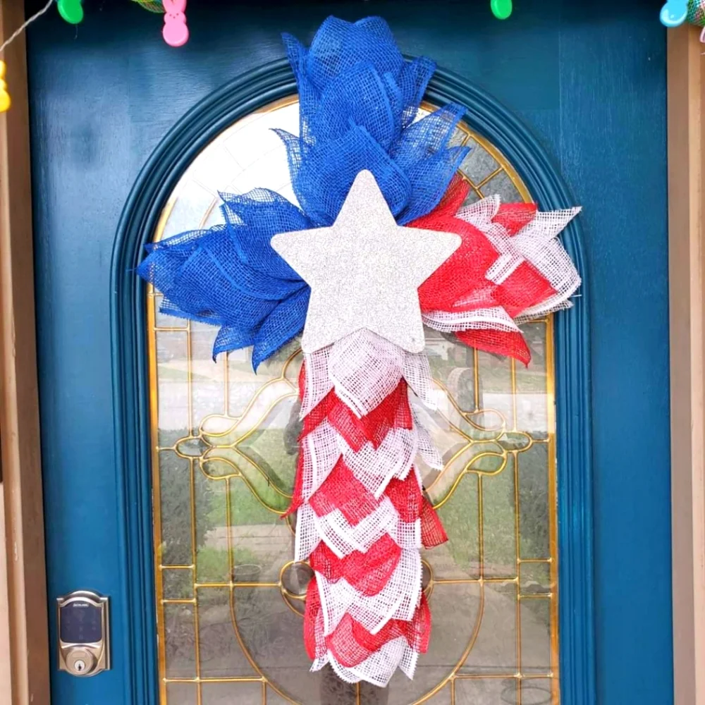 American Flag Cross Wreath