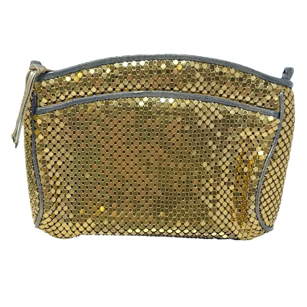 Vintage La Regale Gold Metal Chainmail‎ Purse Evening Bag Art Deco Clutch