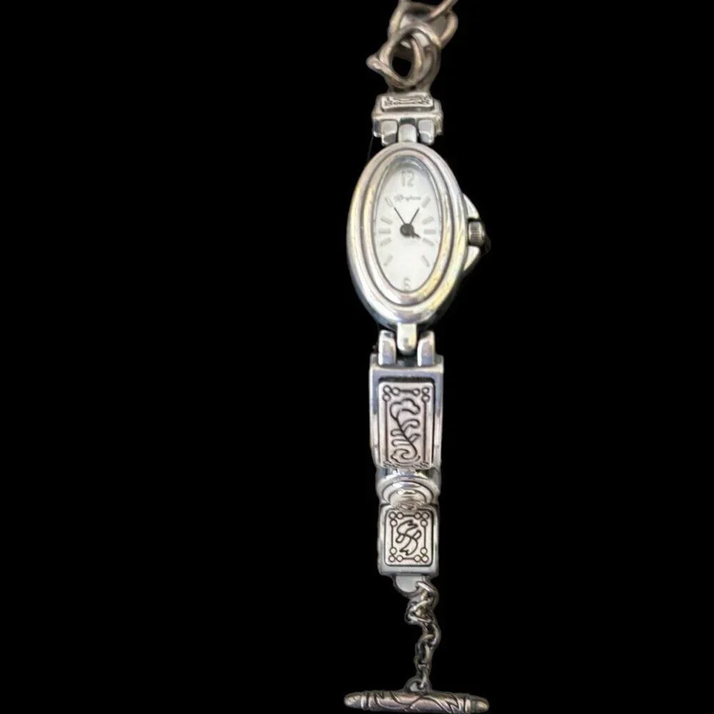 Brighton Silver Bella Fiore Watch Works New Battery - RETIRED