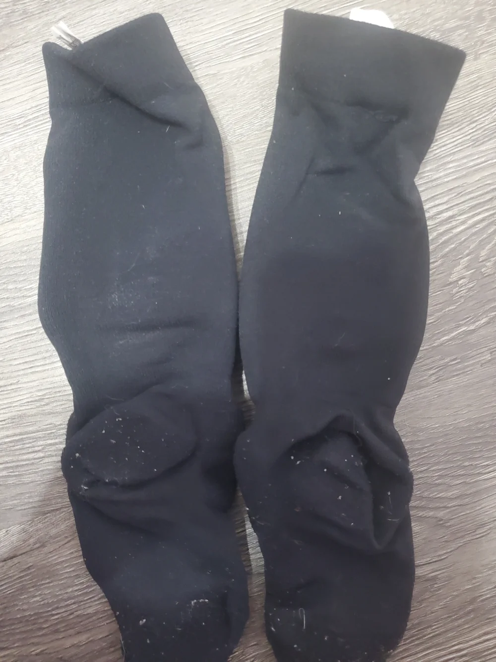 Nike Black Socks with White Swoosh Shin Guard Padding