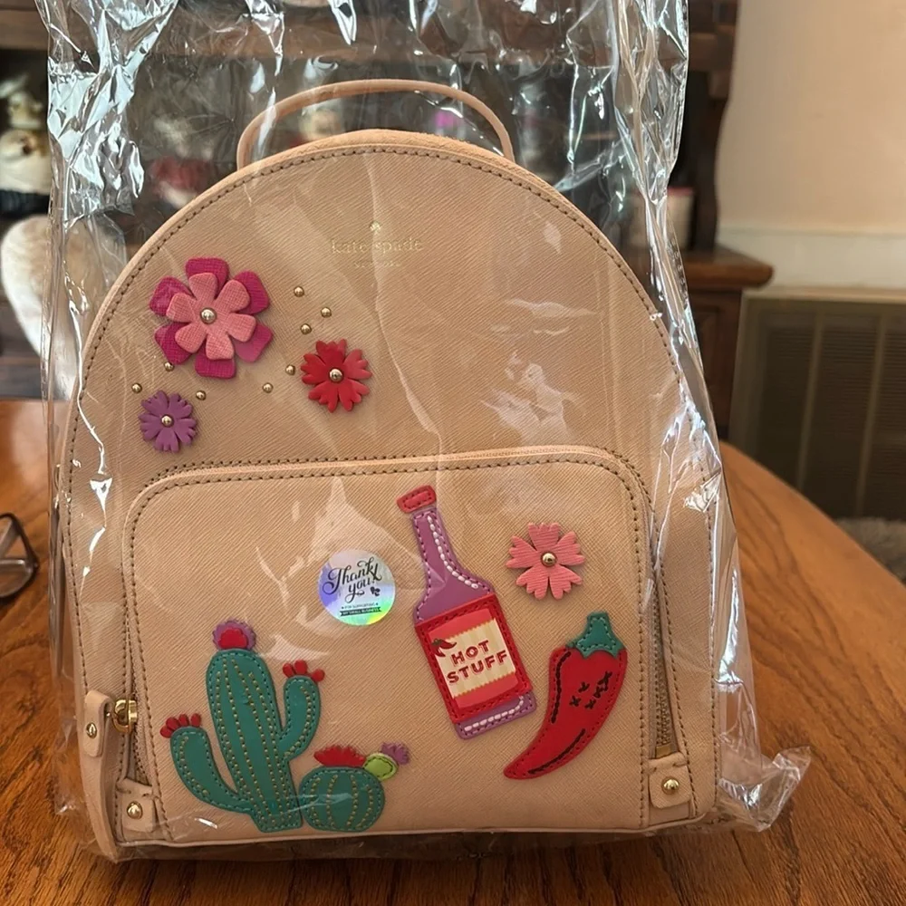 Kate Spade New York Novelty Cactus Tommi Cashew Hot Stuff Backpack $329