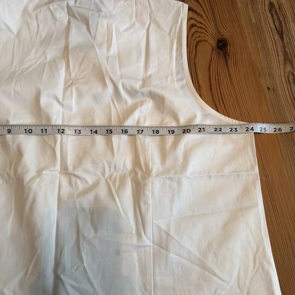 NWT Talbots Woman Career Blouse 22W White 100% Cotton ButtonUp Sleeveless Office