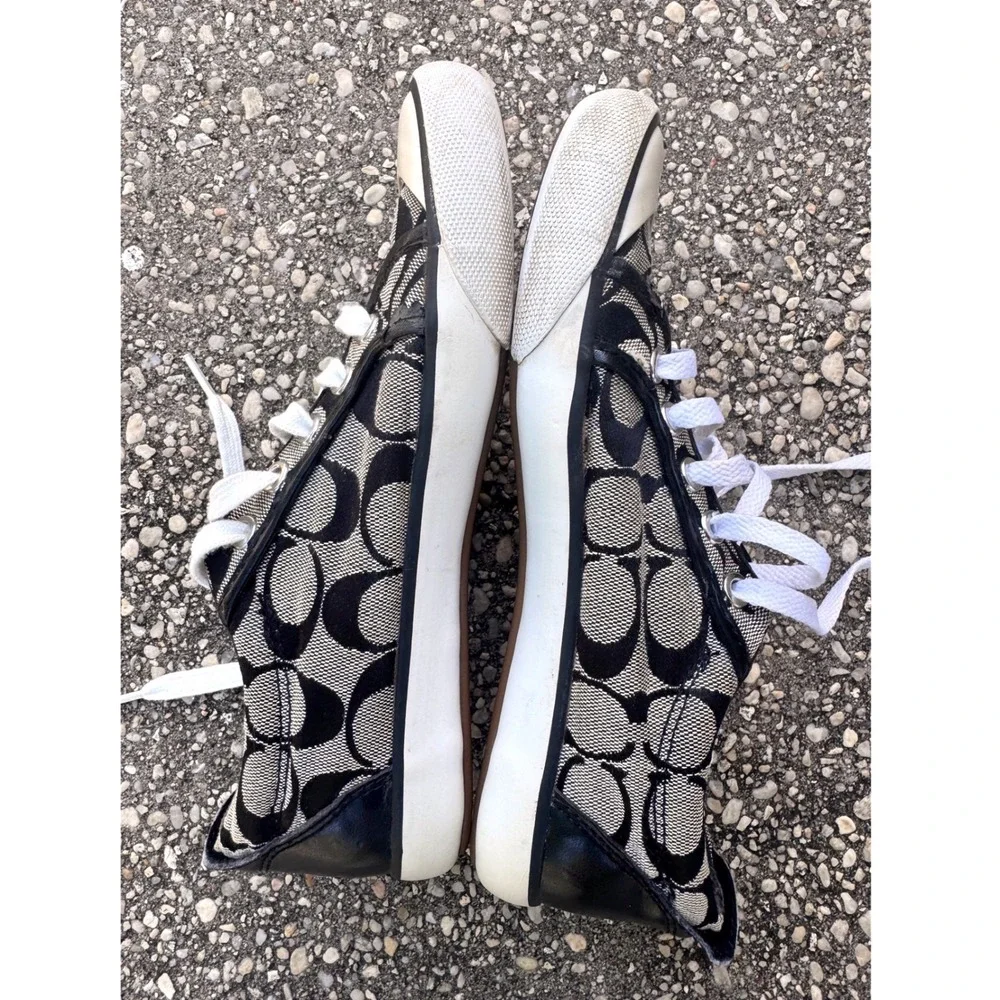 Y2K Coach Barrett Signature C Monogram Canvas Low Top Sneakers Size 7.5