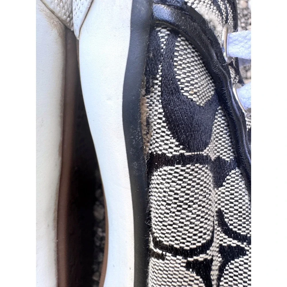 Y2K Coach Barrett Signature C Monogram Canvas Low Top Sneakers Size 7.5