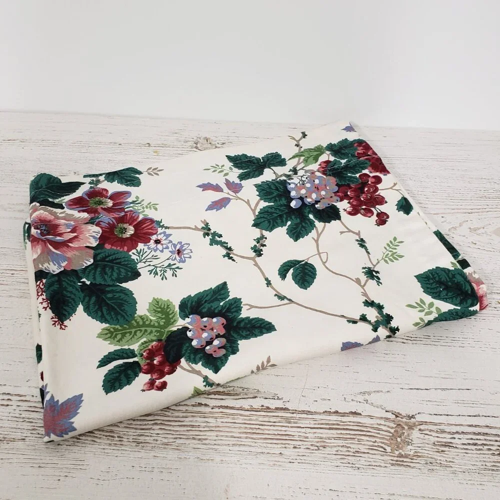 Cotton Curtain Valance Floral with Grapes 52