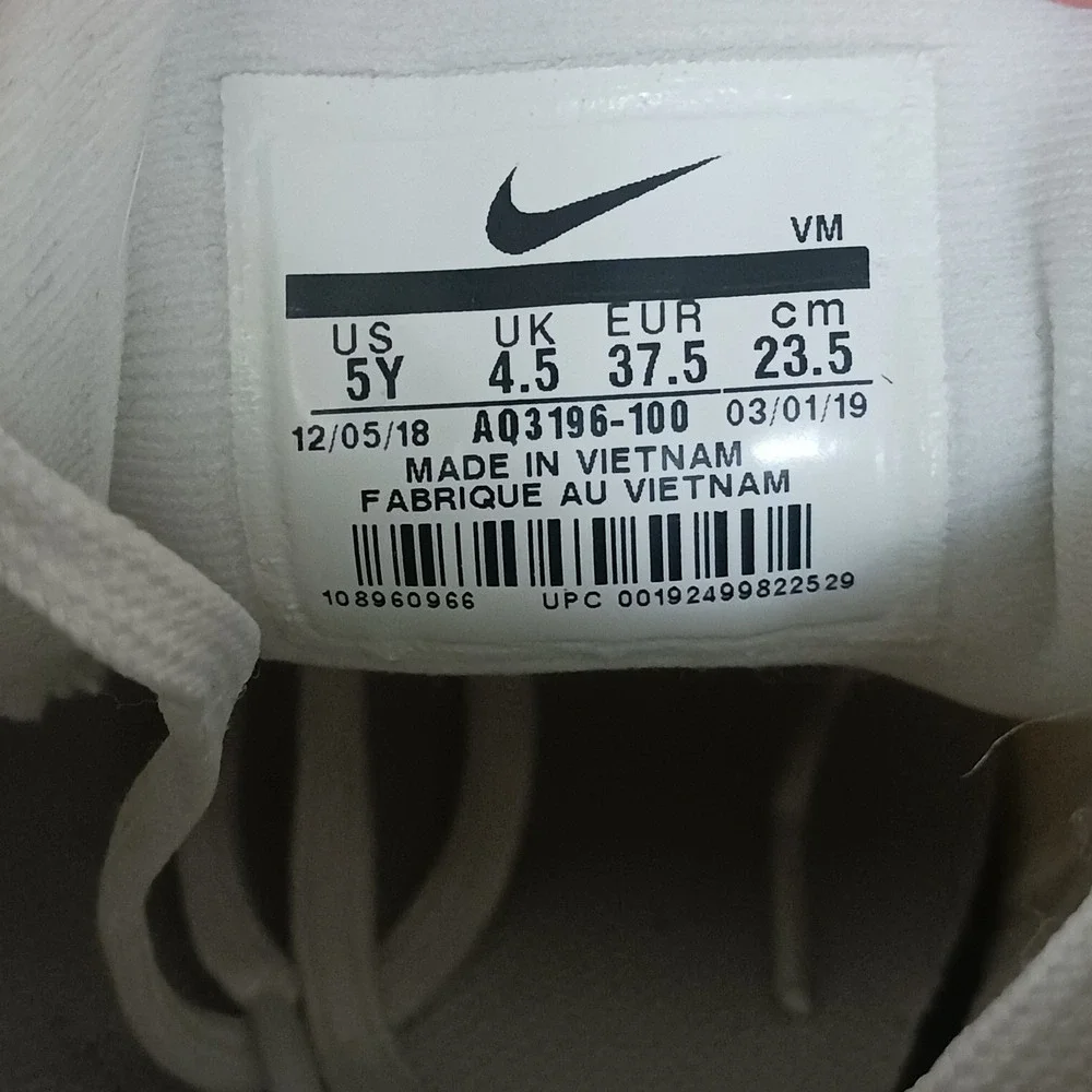 Nike Air Max 720 GS Triple White Walking Running Sneakers Shoes Size 5Y