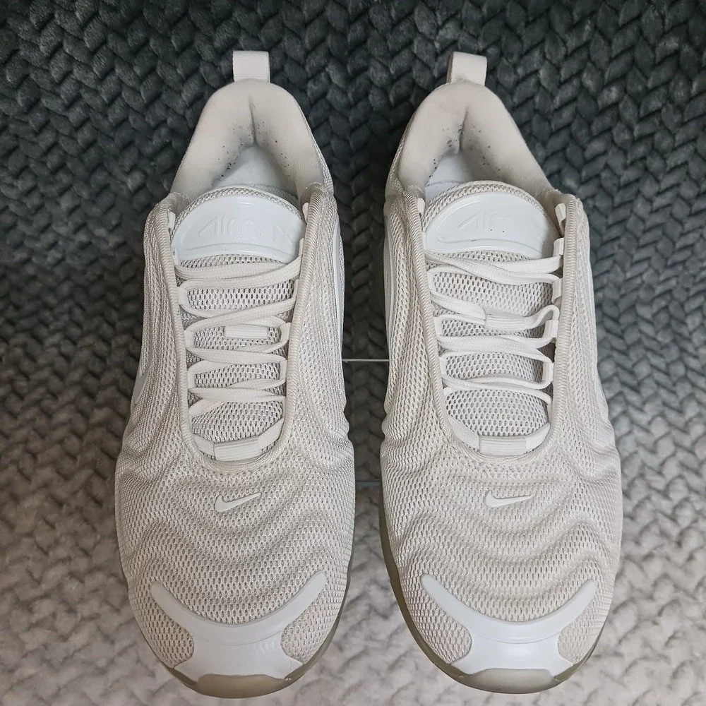 Nike Air Max 720 GS Triple White Walking Running Sneakers Shoes Size 5Y
