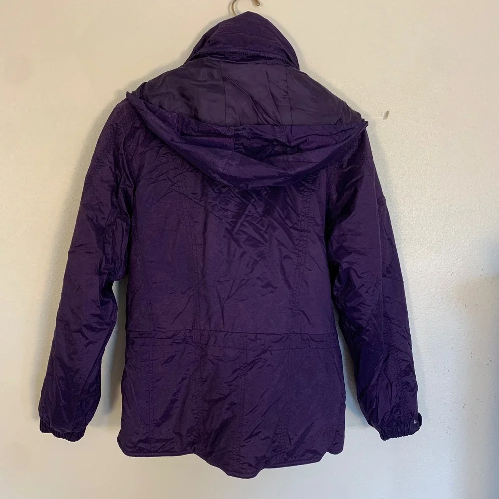 NILS Purple Hooded Ski Jacket Women's Size 12 Winter Coat Warm Puffer‎ Outerwear