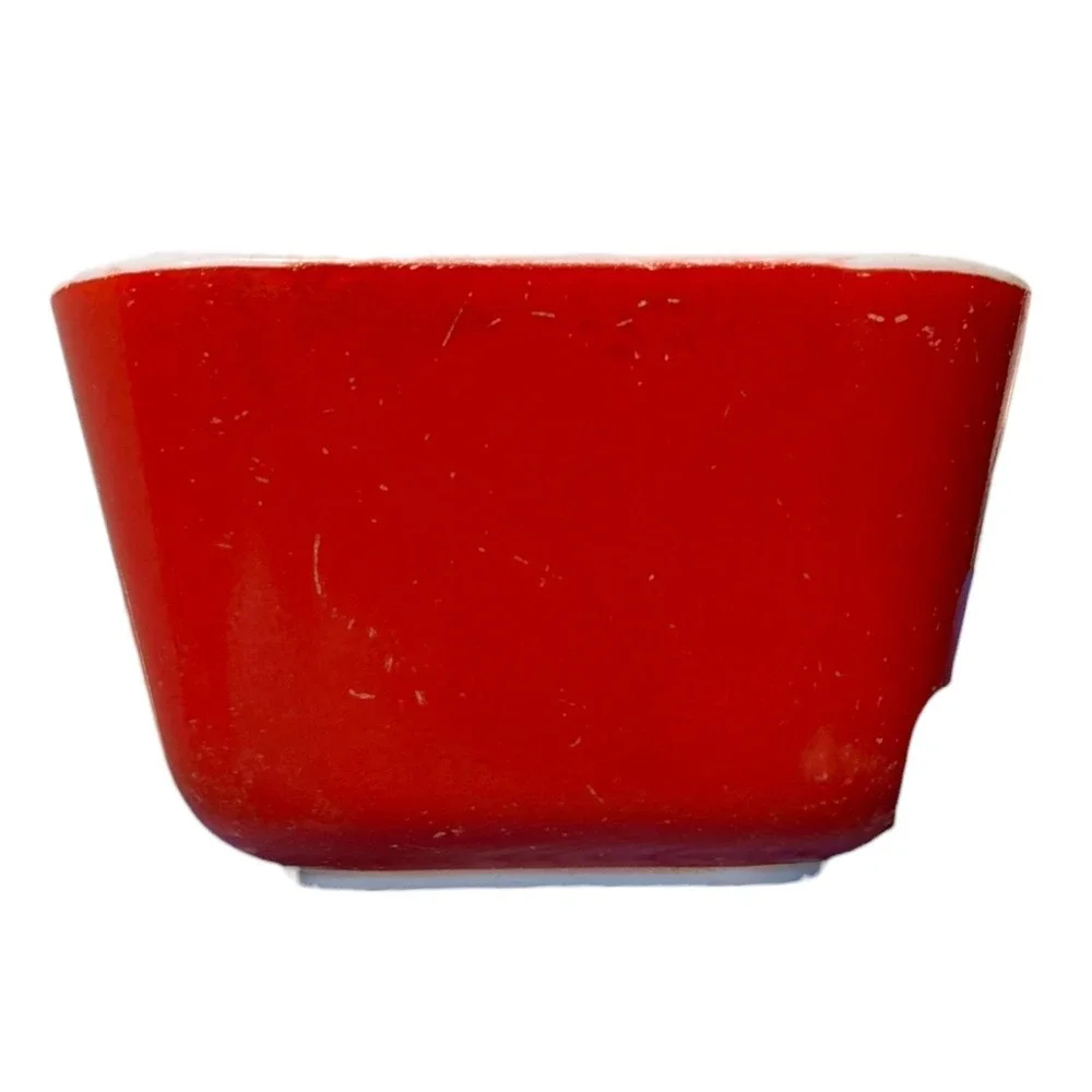 Vintage Pyrex Red Refrigerator Dish 501 1-1/2 Cup Oven Ware Made in USA‎ MCM